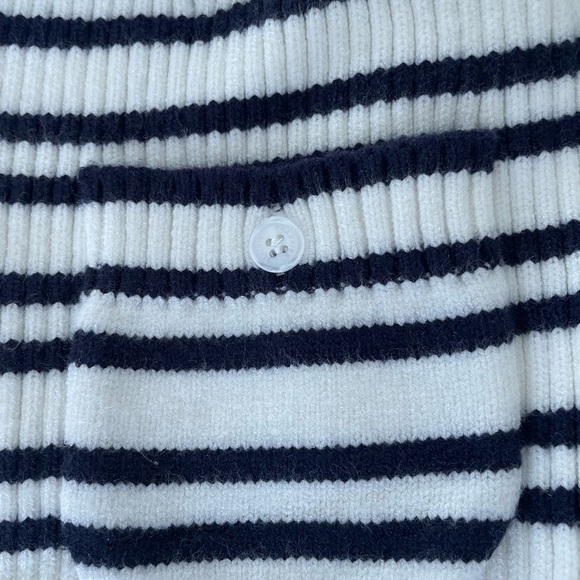 Frankie’s Bikinis Striped Navy and White Flared Pants - Picture 7 of 11